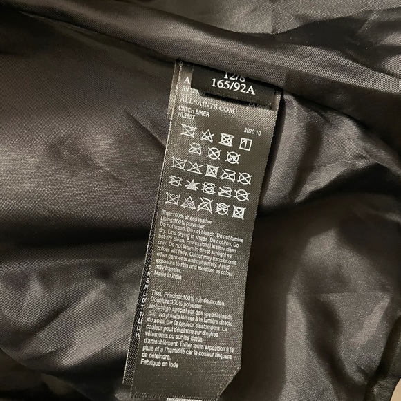 ALLSAINTS CATCH LEATHER BIKER JACKET - Picture 5 of 7